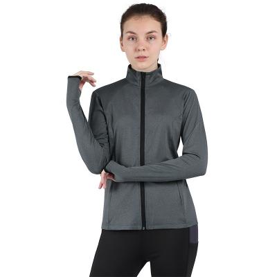 China 2020 Women's Yoga Workout Track Jacket Full Zipper Running Jackets QUICK DRY Coated Stand Collar Women Performance Dry-Fit Sports Jacket for sale