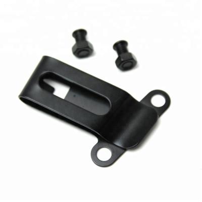 China For Fixing Black Oxide Spring Steel Car Seat Metal Belt Clips Holster Clip for sale