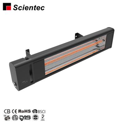 China High Quality Stocked IP65 Carbon Fiber Waterproof Remote Control Ceiling or Wall Mount Electric Infrared Outdoor Patio Heater for sale