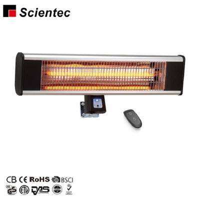 China Outdoor Fine-quality 1800W With Remote Control Carbon Fiber Electric Radiant Wall Mounted Patio Heater for sale