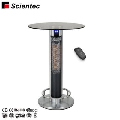 China Outdoor Scientec IP55 Approved Bar Table Heater Power Adjustable Electrical Carbon Infrared Heater for sale