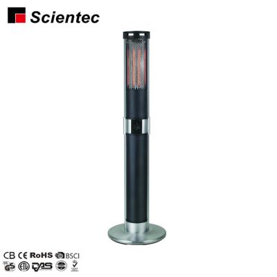 China Hotel IP24 Approved 160cm Height 2000W Infrared Outdoor Column Carbon Fiber Patio Heater for sale