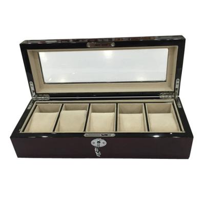 China New Design Watch Storage Box 6/10/12 Slot Eco-friendly High Glossy Wooden Watch Box High End Watch Box for sale