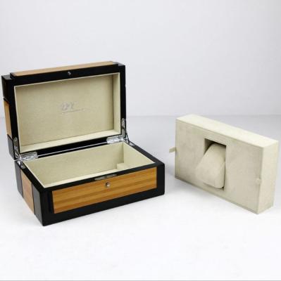 China High Quality Eco-friendly Piano High Gloss Paint Box Rectangle Glossy Wooden Watch Packing Box for sale