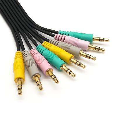 China Car Custom TRS 3.5mm Stereo Gold Plated Plugs Audio Cable Compatible With DC 3.5 Port Device for sale