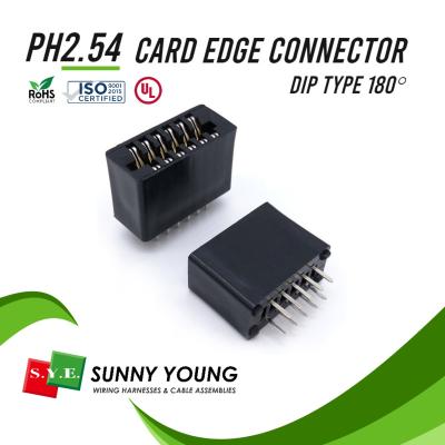 China Circuit: 04-120 2.54mm DIP type 180 degree slot connector edge board for sale