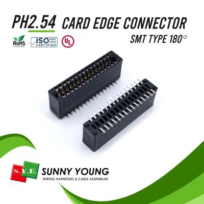 China Circuit: 06-120 2.54mm SMT type 180 degree slot connector edge board for sale