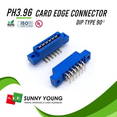 China Circuit: 10-86 3.96mm DIP type 90 degree slot connector edge board for sale