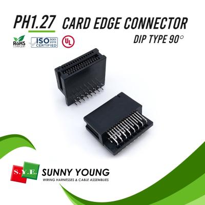 China Circuit: 04-120 1.27mm DIP type 90 degree slot connector edge board for sale