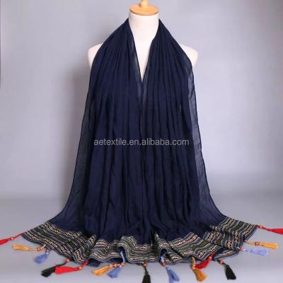 China European American High Quality Custom Made Women Fashion Cotton Scarf Hijab for sale