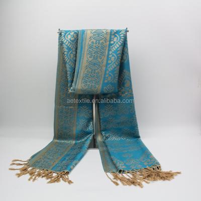 China Custom Jacquard Women Scarf Multiple Colors Pashmina Scarf for sale