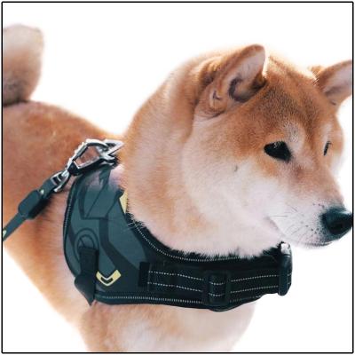 China Reflective Breathable Cloth Dog Straps Breathable Dog Harness Tape Pet Walking Straps Breeches For Dog for sale