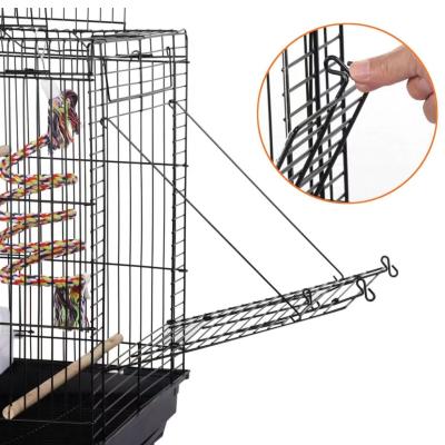 China Shenzhen Manufacturer Large Metal Parrot Birdcage Wooden Metal Twig Tree Candle Holder Stocked Bird Cage for sale