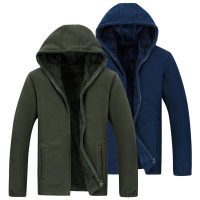 China Anti-wrinkle autumn winter men thick warm hoodies shear empty hoodies bulk full face zipper hoodie coat polyester for sale