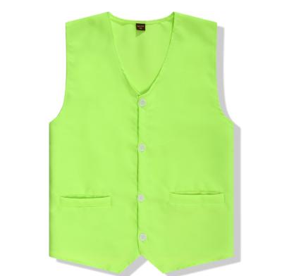 China Anti-Wrinkle Wholesale Printed Man Woman Supermarket Work Vest Uniform Custom Logo Printing for sale