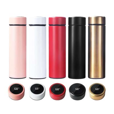 China Factory Wholesale Hot Sale PORTABLE Smart Double Wall Stainless Steel Vacuum Flask Insulated Water Bottle With LED Display Screen for sale