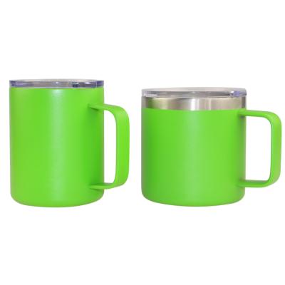 China 350ml Sustainable Customized Sustainable Stainless Steel Vacuum Insulated Office Travel Mug With Handle for sale