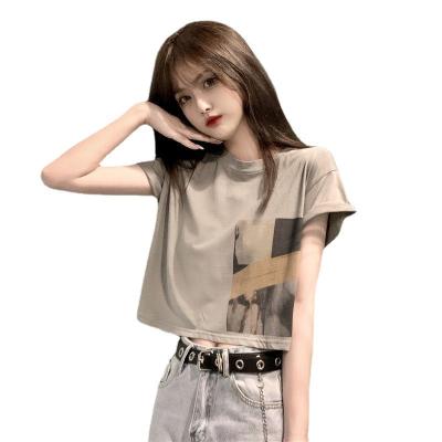 China Anti-wrinkle girls' T-shirts summer short style is custom made T-shirt thin T-shirt printing empty T-shirt cotton T-shirt for sale