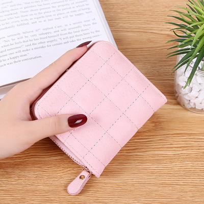 China No 2022 Korean Style Women's New Small Wallets Shorts Wallets Cute Solid Square Wallets for sale