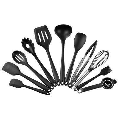 China Viable Customized Design 10 Pieces All Included Non-Stick Silicone Cookware Silicone Utensils Cooking Sets For Kitchen for sale