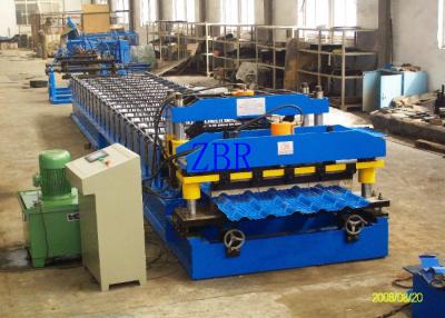 China Galvanized Step Glazed Tile Roll Forming Machine Electric Motor 0.40-0.70 mm Sheet Thickness for sale