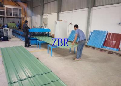 China Aluminum Galvanized Roof Sheet Roll Forming Machine 1219mm Feeding Width With Pre - Cutting for sale