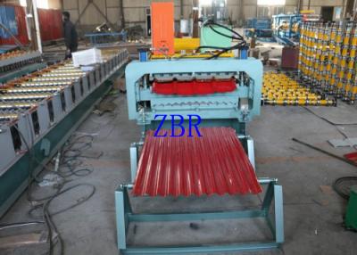 China Trapezoidal Wall Panel Roll Forming Machine Horizontal Roller Manual Screw Tensioning for sale