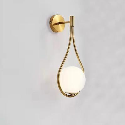 China Nordic Contemporary Modern Creative Glass Wall Light Globe Wall Sconce Lamp for Hotel Decors Home Lighting Fixture (FB557-1W) for sale