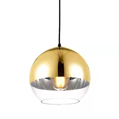 China 2021 Popular Design Modern Gold Ball Glass Mirror Decoration Brass Lighting Pendant Lamp Popular Design (3053A-300) for sale