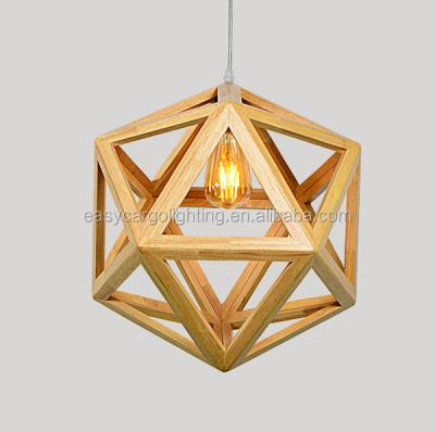 China Wooden Frame Hot Sales Restaurant Pendant Light, Clear Original Decorative Pendant Wood (0830-1p) for sale