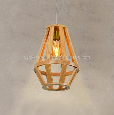 China Restaurant Home Indoor Wooden Fancy Hanging Light / Chinese Wooden Lantern Pendant Lights (0829-1p) for sale