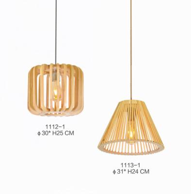 China Restaurant New Style Modern Wooden Materials Pendant Lamp/Hanging Light/Walk Light (1113-1P &1112-1P) for sale