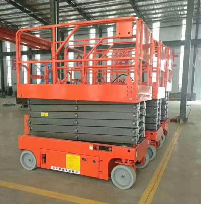 China Hotels Price Cheap Indoor Outdoor Mobile Elevated Small Self Propelled Electric Scissor Lift for sale