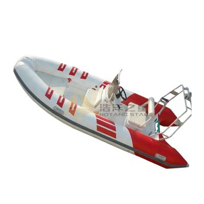 China RIB430 Fiberglass Boat 4.3m Long Inflatable RIB Boat Luxury Yacht for sale