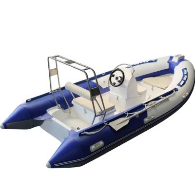 China 14.1ft RIB Boat 430 Luxury Fiberglass Military Speedboat For Fishing for sale