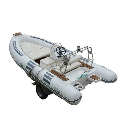 China RIB480 Fiberglass Hypalon RIB Boat Inflayable Fishing Boat for sale