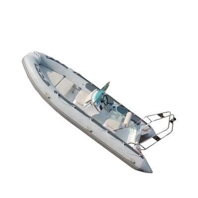 China Fiberglass Vend Rigid Inflatable Boat / Inflatable Pontoon Fishing Boat for sale