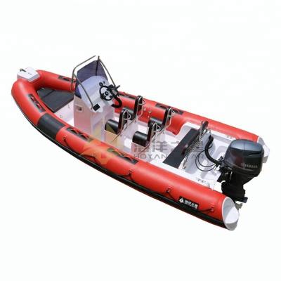 China RIB580 Fiberglass Boat Hypalon Or PVC Material Inflatable Fiberglass Boat for sale