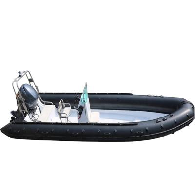 China CE Certificate 6.8m Military Patrol Fiberglass Rigid Hull Hypalon RIB Inflatable Boats For Sale for sale