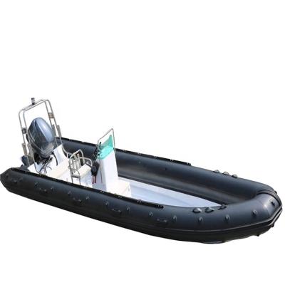 China New Model Fiberglass RIB 6.8m Wide Super Fiberglass Rigid Hull Inflatable Boat With Outboard Motor For Sale for sale