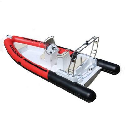 China Fiberglass 22.3Ft 6.8M Rigid Inflatable Fiberglass PVC Or Hypalon Rib Boat for sale