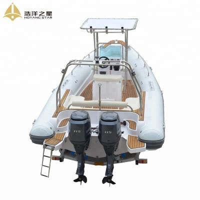 China 25ft (7.6m) fiberglass open floor rib boat / luxuruy rib boat for sale for sale