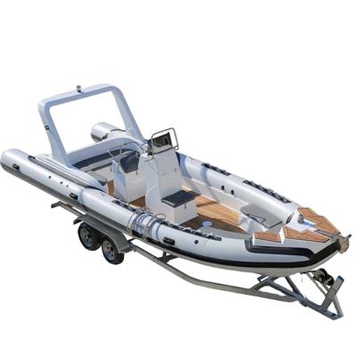 China CE Fiberglass 25ft 7.6M Military RIB Hypalon Inflatable Boat With Navigator Inflatable Boat for sale