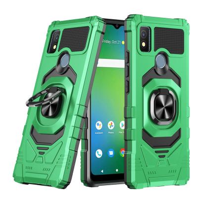 China 360 Shockproof Metal Ring Stand Compatible with Cricket Icon 4 Phone Case Hard PC + Soft TPU Cover For ATT Fusion 5G for sale