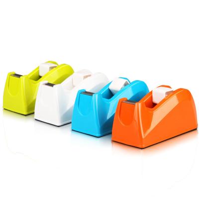 China Wholesale Price School Office Supply Convenient Hot Plastic Tape Dispenser Colorful Cement Inside Tape Dispenser for sale