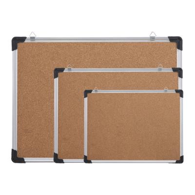 China Hot Sales Aluminum Frame Cork Noticeboard More Size Desktop Board Reusable With Push Pins And Hook for sale