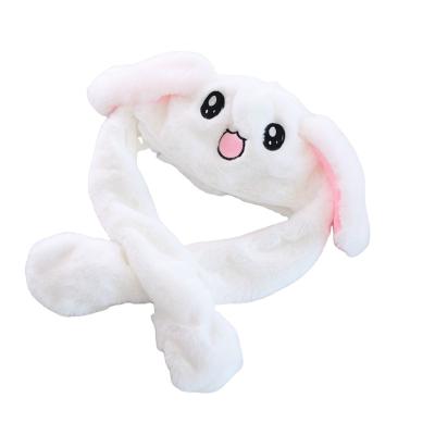 China Children's Toy Gift Wholesale Plush Moving Rabbit Bunny Ear Hat LED Lighting Flap Hat for sale