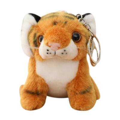 China Plush Mini Stuffed Animals Tiger Keychain Soft Wholesale Small Tiger Plush Keychain Toys for sale