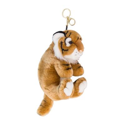 China Wholesale Skin-Friendly Stuffed Key Chain Tiger Lion Panda Anime Plush Simulation Animal Keychain for sale