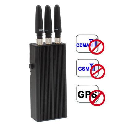 China 3 Antenna 5 Band Handheld GPS Mobile Phone Jammer for sale